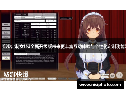 《3D定制女仆2全新升级版带来更丰富互动体验与个性化定制功能》